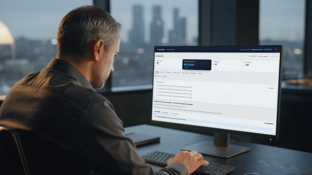Diretor analisando o Briefing do Dia no Diamond Intelligence